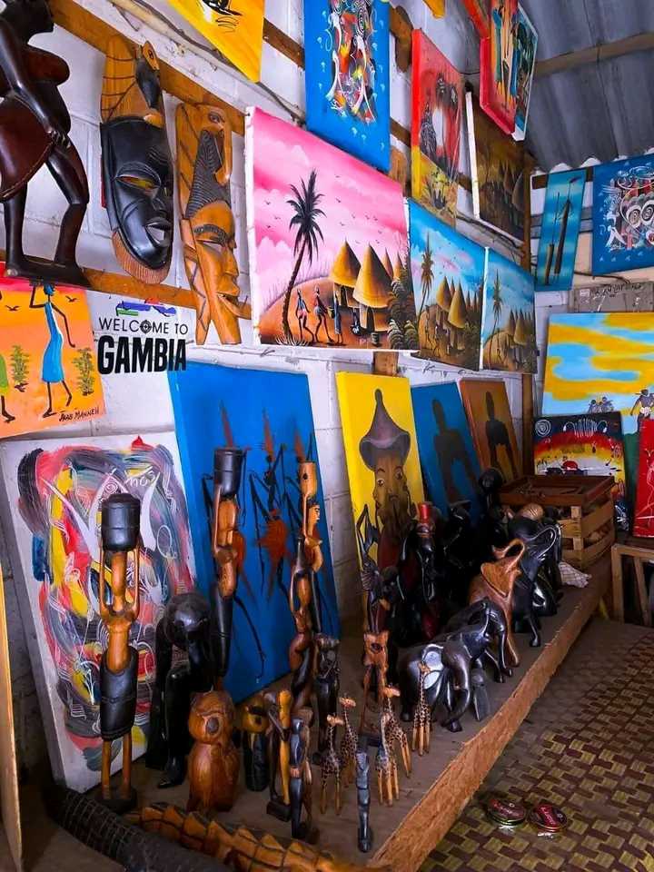 Photo of a gambian shop at the market